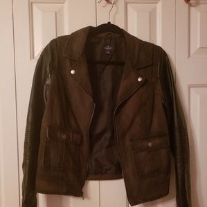 Jean/ leather jacket